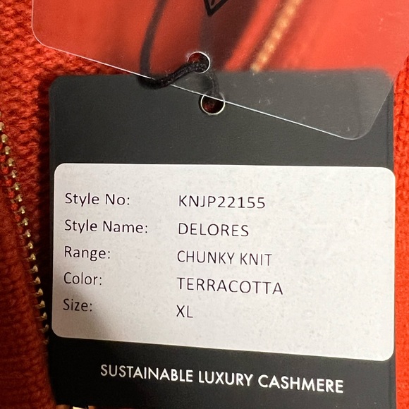 ARCH4 DELORES CHUNKY KNIT TERRACOTTA Cashmere Sweater - Picture 12 of 12